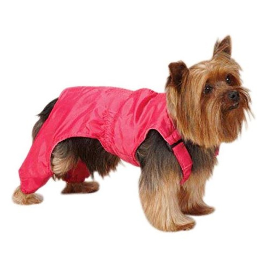 Pet Fashions Nylon Snow Bibs - Raspberry NWT